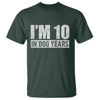 70th Birthday Funny I Am 10 In Dog Years T Shirt 70 Years Old Gifts