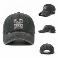 90th Birthday Poker Lover Washed Cotton Baseball Cap At 90 I Am Still Playing With A Full Deck I Just Shuffle Slower