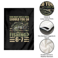 Fishing 67 Meme Garden Flag How Many Days A Week Should You Go Fishing Camo Flag