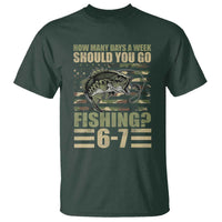 Fishing 67 Meme T Shirt How Many Days A Week Should You Go Fishing Camo Flag