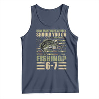 Fishing 67 Meme Tank Top How Many Days A Week Should You Go Fishing Camo Flag