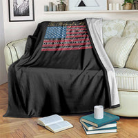 The Pledge of Allegiance Throw Blanket US Military Veteran Patriotic American Flag