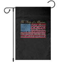 The Pledge of Allegiance Garden Flag US Military Veteran Patriotic American Flag