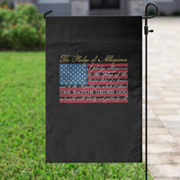 The Pledge of Allegiance Garden Flag US Military Veteran Patriotic American Flag