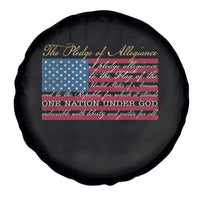 The Pledge of Allegiance Spare Tire Cover US Military Veteran Patriotic American Flag
