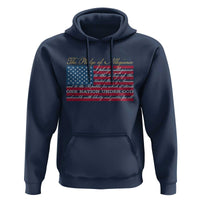 The Pledge of Allegiance Hoodie US Military Veteran Patriotic American Flag