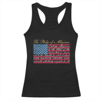 The Pledge of Allegiance Racerback Tank Top US Military Veteran Patriotic American Flag