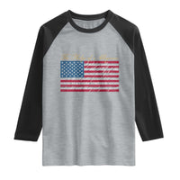 The Pledge of Allegiance Raglan Shirt US Military Veteran Patriotic American Flag