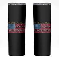 The Pledge of Allegiance Skinny Tumbler US Military Veteran Patriotic American Flag