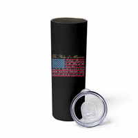 The Pledge of Allegiance Skinny Tumbler US Military Veteran Patriotic American Flag