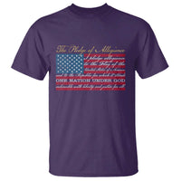 The Pledge of Allegiance T Shirt US Military Veteran Patriotic American Flag