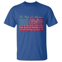 The Pledge of Allegiance T Shirt US Military Veteran Patriotic American Flag