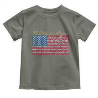 The Pledge of Allegiance Toddler T Shirt US Military Veteran Patriotic American Flag