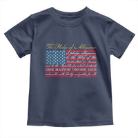 The Pledge of Allegiance Toddler T Shirt US Military Veteran Patriotic American Flag