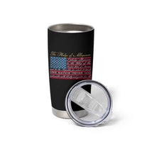 The Pledge of Allegiance Tumbler Cup US Military Veteran Patriotic American Flag