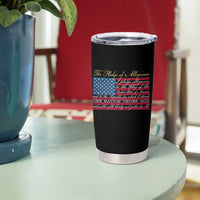 The Pledge of Allegiance Tumbler Cup US Military Veteran Patriotic American Flag