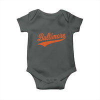 Baltimore Script Retro Baseball Sport Lovers City Pride Baby Onesie