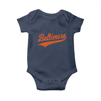 Baltimore Script Retro Baseball Sport Lovers City Pride Baby Onesie
