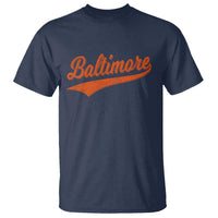 Baltimore Script Retro Baseball Sport Lovers City Pride T Shirt