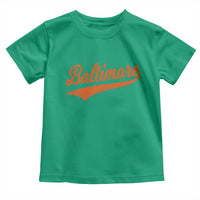 Baltimore Script Retro Baseball Sport Lovers City Pride Toddler T Shirt