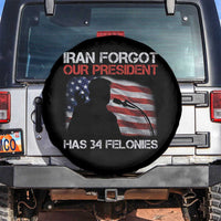 Iran Forgot Our President Has 34 Felonies Spare Tire Cover Funny Political Satire Vintage American Flag
