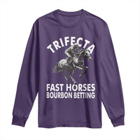 Funny Trifecta Fast Horses Bourbon Betting Long Sleeve Shirt Horse Racing Betting