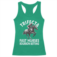 Funny Trifecta Fast Horses Bourbon Betting Racerback Tank Top Horse Racing Betting