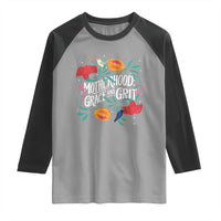 Motherhood Grace And Grit Raglan Shirt Boho Floral Mother's Day
