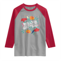 Motherhood Grace And Grit Raglan Shirt Boho Floral Mother's Day
