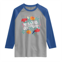 Motherhood Grace And Grit Raglan Shirt Boho Floral Mother's Day