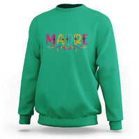 Funny Mexican Spanish Latina Mom Madre Sweatshirt Mexican Flowers