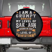 Funny I Am A Grumpy Old Man My Level Of Sarcasm Depends On Your Level Of Stupidity Spare Tire Cover Vintage Star