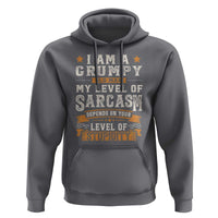 Funny I Am A Grumpy Old Man My Level Of Sarcasm Depends On Your Level Of Stupidity Hoodie Vintage Star