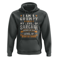 Funny I Am A Grumpy Old Man My Level Of Sarcasm Depends On Your Level Of Stupidity Hoodie Vintage Star