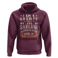 Funny I Am A Grumpy Old Man My Level Of Sarcasm Depends On Your Level Of Stupidity Hoodie Vintage Star