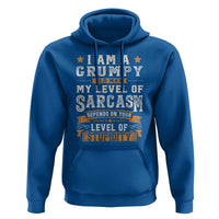 Funny I Am A Grumpy Old Man My Level Of Sarcasm Depends On Your Level Of Stupidity Hoodie Vintage Star
