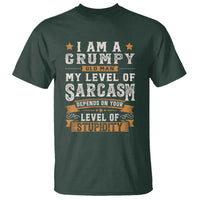 Funny I Am A Grumpy Old Man My Level Of Sarcasm Depends On Your Level Of Stupidity T Shirt Vintage Star
