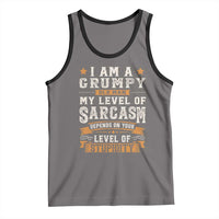 Funny I Am A Grumpy Old Man My Level Of Sarcasm Depends On Your Level Of Stupidity Tank Top Vintage Star