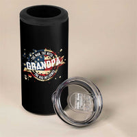 Funny Grandpa The Man The Myth The Bad Influence 4 in 1 Can Cooler Tumbler Fathers Day