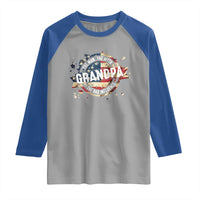 Funny Grandpa The Man The Myth The Bad Influence Raglan Shirt Fathers Day