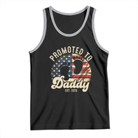 Funny Promoted To Daddy 2025 Tank Top Newborn Vintage American Flag
