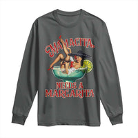 Funny Mamacita Needs A Margarita Long Sleeve Shirt Magarita Cocktail Mexican Pin Up Girl