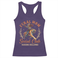 Funny Feral Mom Social Club Raising Hellions Racerback Tank Top Mother's Day