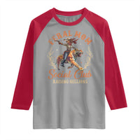 Funny Feral Mom Social Club Raising Hellions Raglan Shirt Mother's Day
