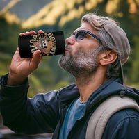 Funny Howdy Putos 4 in 1 Can Cooler Tumbler Western Country Smoking Skull Cowboy