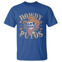 Funny Howdy Putos T Shirt Western Country Smoking Skull Cowboy