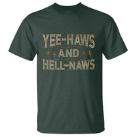 Funny Yee Haws And Hell Naws T Shirt Western Country Cowboy Star