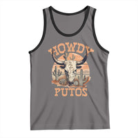 Funny Howdy Putos Tank Top Bull Skull Country Cowboy Western