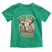 Funny Howdy Putos Toddler T Shirt Bull Skull Country Cowboy Western