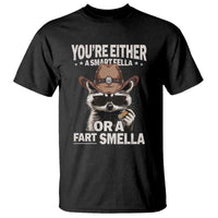 Funny You're Either A Smart Fella Or A Fart Smella T Shirt Cowboy Racoon